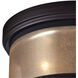 Mifflin 2 Light 13 inch Oil Rubbed Bronze Flush Mount Ceiling Light