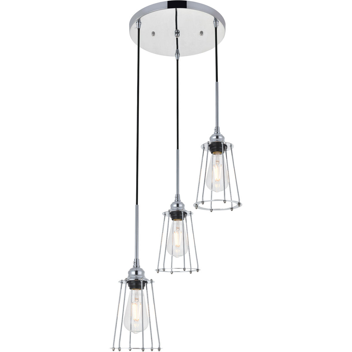 Phoenixville 3 Light 16 inch Chrome Pendant Ceiling Light