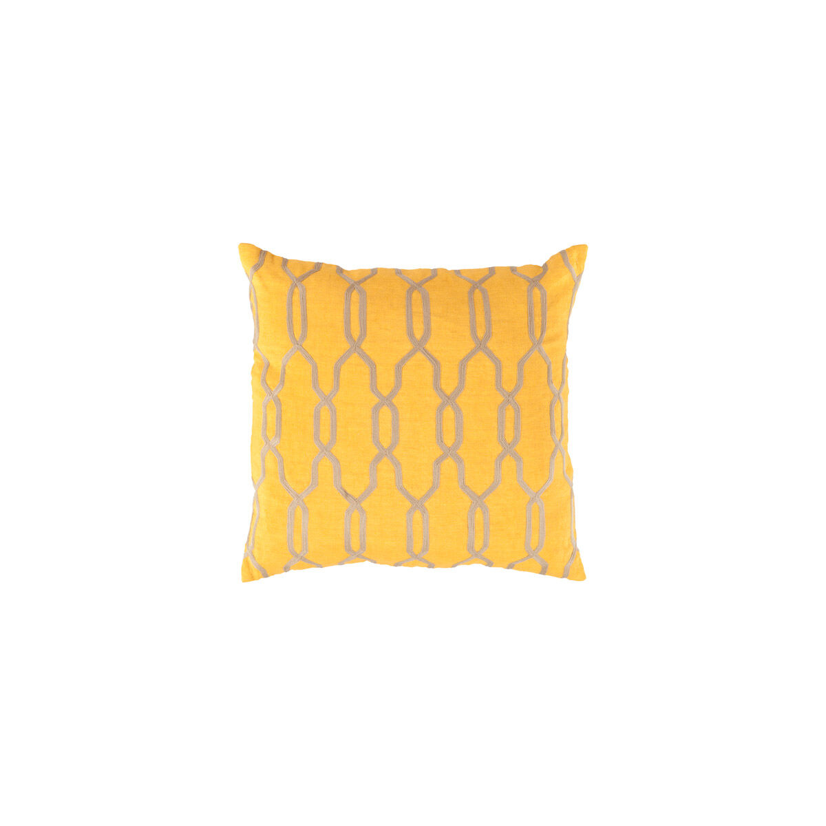 Edgeworth 22 X 22 inch Saffron and Beige Throw Pillow
