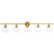 Syracuse 5 Light 47 inch Brass Wall sconce Wall Light