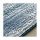 Haverford 87 X 63 inch Bright Blue/Medium Gray Rugs, Polypropylene and Polyester