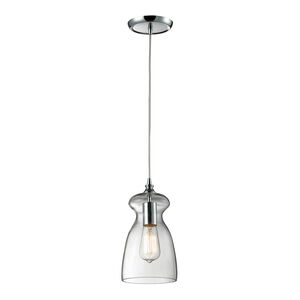 Greece 1 Light 6 inch Polished Chrome with Clear Mini Pendant Ceiling Light