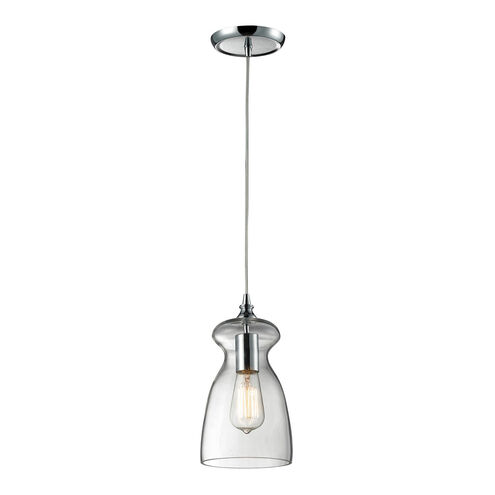 Greece 1 Light 6 inch Polished Chrome with Clear Mini Pendant Ceiling Light