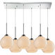 Robinson 6 Light 30 inch Polished Chrome Multi Pendant Ceiling Light, Configurable