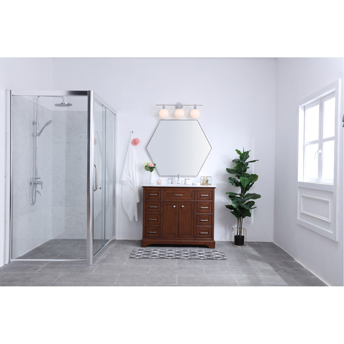 Syracuse 3 Light 28 inch Chrome Wall sconce Wall Light