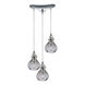 Union 3 Light 10 inch Polished Chrome Mini Pendant Ceiling Light, Triangular