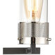 Wilkins 4 Light 32 inch Matte Black with Polished Nickel Vanity Light Wall Light