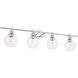 Syracuse 4 Light 38 inch Chrome Wall sconce Wall Light