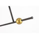 Bergen 1 Light 2 inch Black and Brass Pendant Ceiling Light