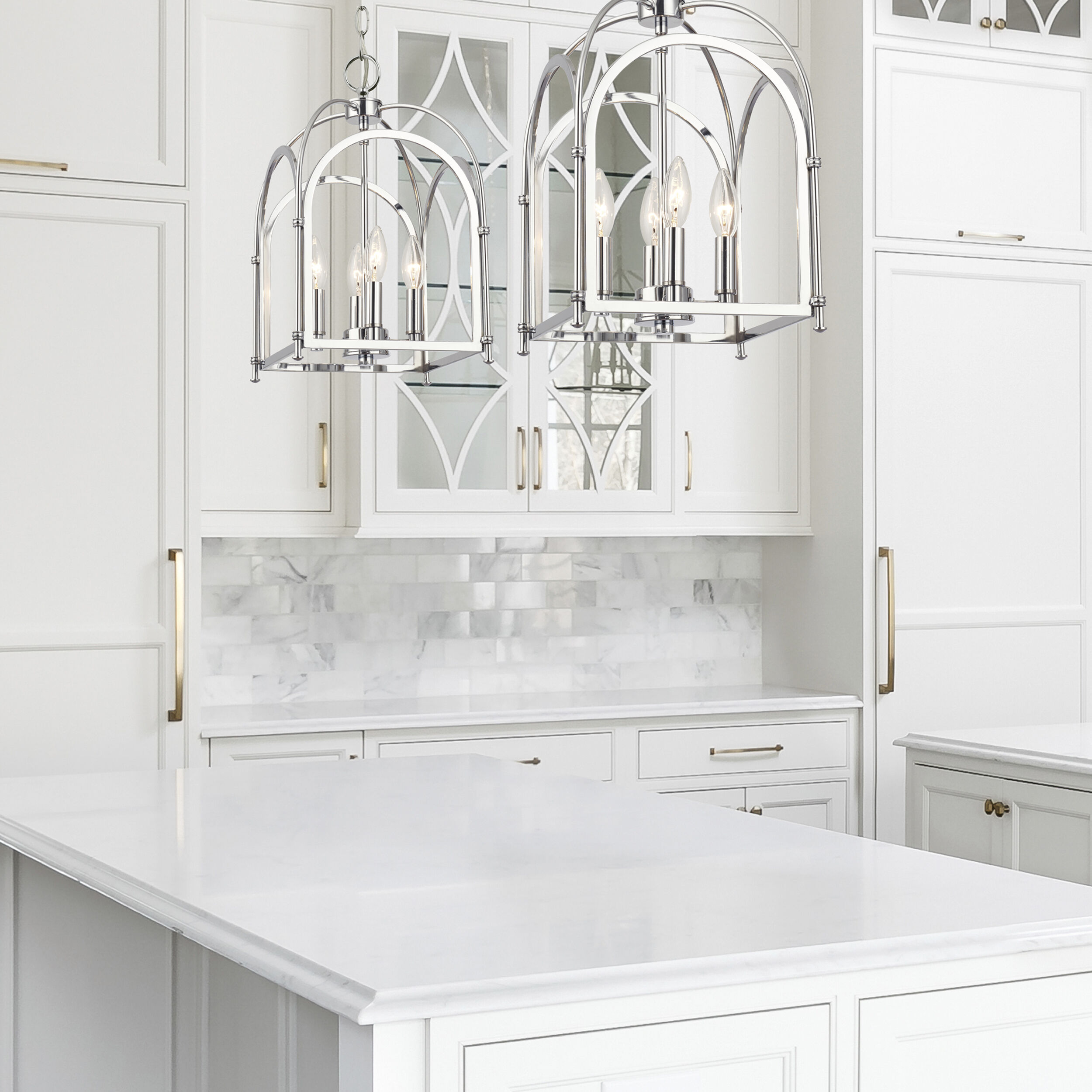 Dekalb 4 Light 10 inch Chrome Pendant Ceiling Light