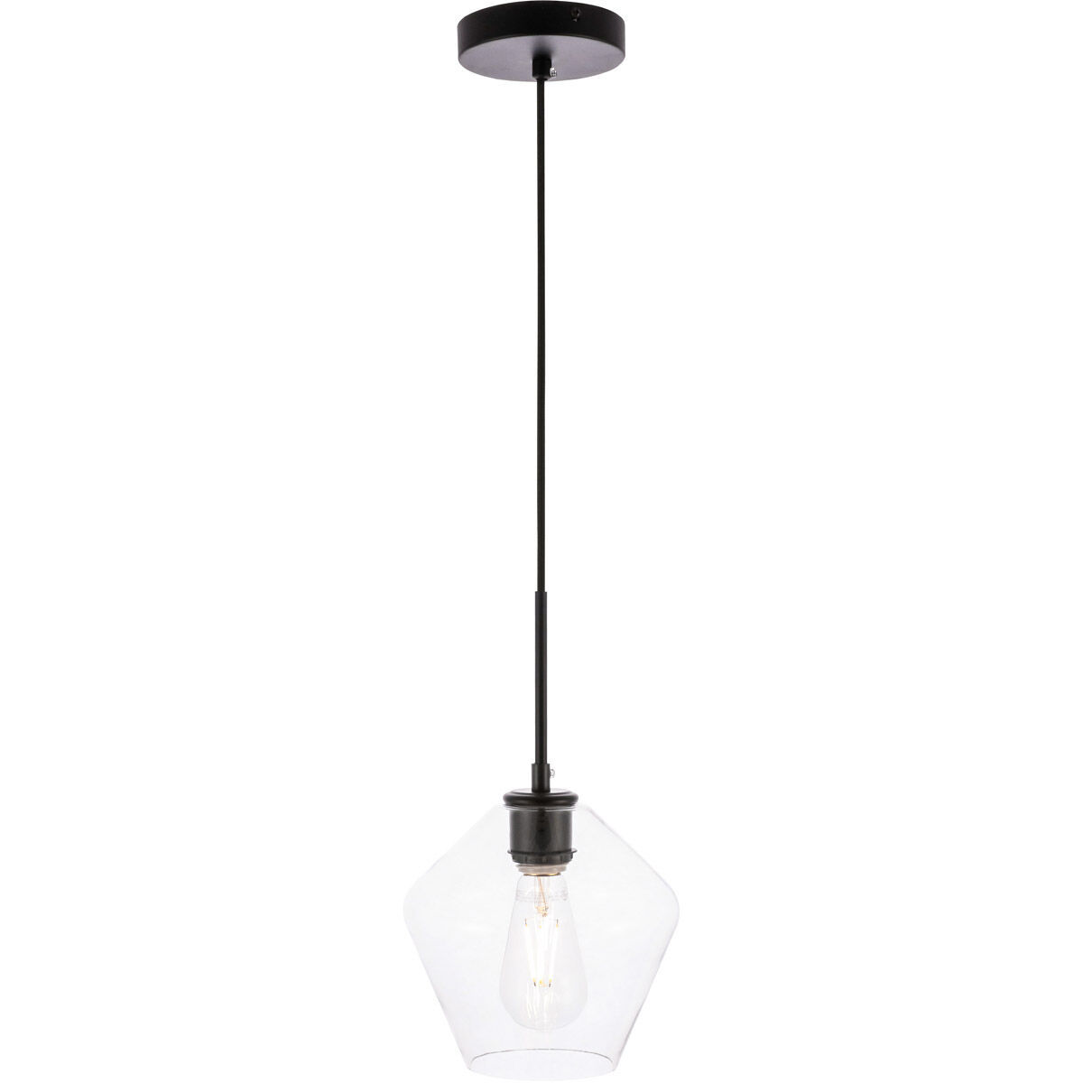 Rochester 1 Light 8 inch Black Pendant Ceiling Light