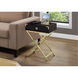 Seneca 24 X 18 inch Cappuccino and Gold Accent End Table or Night Stand