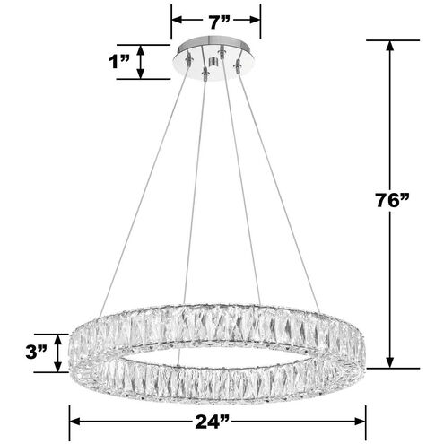 Dickinson 1 Light 24 inch Chrome Pendant Ceiling Light