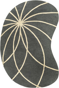 Philadelphia 120 X 96 inch Charcoal Rug, Kidney