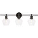 Rochester 3 Light 28 inch Black Wall sconce Wall Light