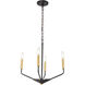Geneseo 4 Light 18 inch Black and Brass Pendant Ceiling Light