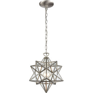 Whitpain 1 Light 12 inch Polished Nickel with Clear Mini Pendant Ceiling Light