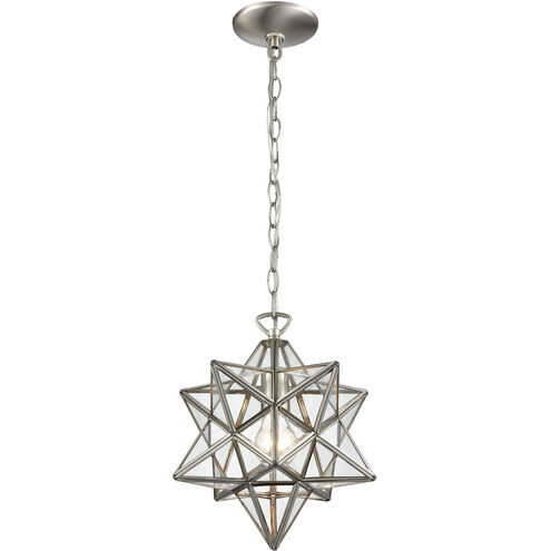 Whitpain 1 Light 12 inch Polished Nickel with Clear Mini Pendant Ceiling Light