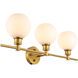 Syracuse 3 Light 28 inch Brass Wall sconce Wall Light