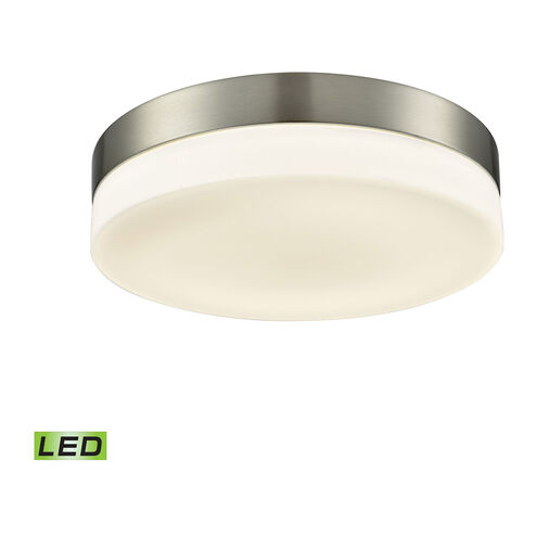 Jacobus LED 11 inch Satin Nickel with White Flush Mount Ceiling Light