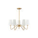 Lumenfold Five-Cone ChandelierLumenfold 5 Light 25.75 inch Natural Brass Chandelier Ceiling Light