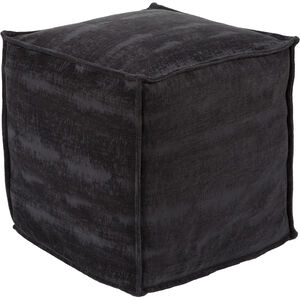 Conneaut 18 inch Dark Blue Pouf, Cube