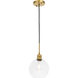 Rensselaer 1 Light 8 inch Brass Pendant Ceiling Light