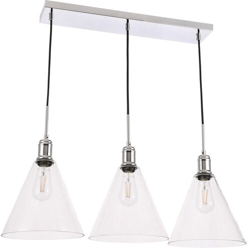 Meadville 3 Light 10 inch Chrome Pendant Ceiling Light