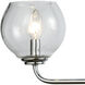 Glenolden 4 Light 38 inch Polished Chrome Vanity Light Wall Light