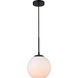 Huntington 1 Light 8 inch Black Pendant Ceiling Light
