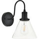 Dean 1 Light 8 inch Black Wall Sconce Wall Light