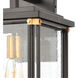 Gettysburg 1 Light 18 inch Matte Black with Brushed Brass Outdoor Sconce