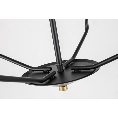 Geneseo 4 Light 18 inch Black and Brass Pendant Ceiling Light