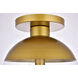 Oyster Bay 1 Light 12 inch Brass Flush Mount Ceiling Light