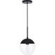 Oyster Bay 1 Light 8 inch Black Pendant Ceiling Light