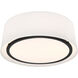 Stevens 3 Light 18 inch Black Semi Flush Ceiling Light