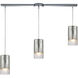 Scott 3 Light 38 inch Polished Chrome Multi Pendant Ceiling Light, Configurable