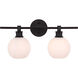 Syracuse 2 Light 19 inch Black Wall sconce Wall Light