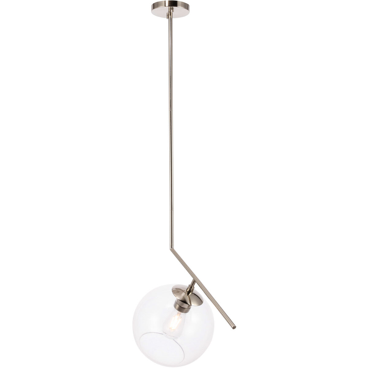Monroe 1 Light 10 inch Chrome Pendant Ceiling Light