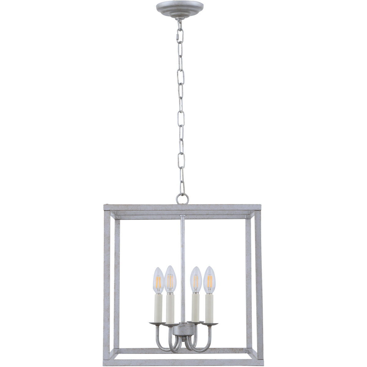 Oyster Bay 4 Light 16 inch Vintage Silver Pendant Ceiling Light