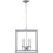 Oyster Bay 4 Light 16 inch Vintage Silver Pendant Ceiling Light