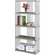 Doylestown Dark Taupe and Clear Bookcase