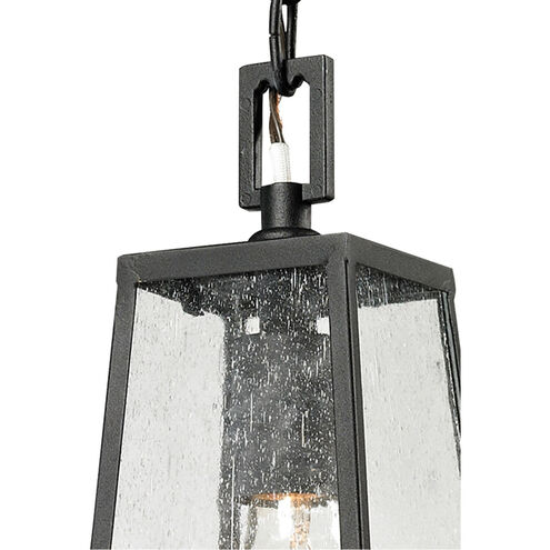 Logan 1 Light 5 inch Matte Black Outdoor Pendant