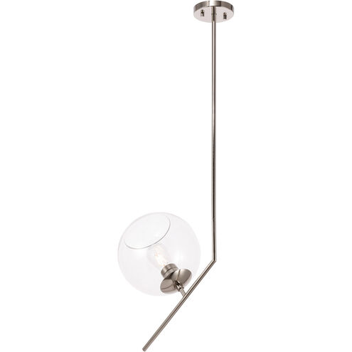 Monroe 1 Light 10 inch Chrome Pendant Ceiling Light