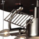 Aston 2 Light 16 inch Black with Satin Nickel Flush Mount Ceiling Light, Astronaut