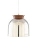 Cherrytree 1 Light 6 inch Nickel and Brown Pendant Ceiling Light