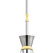 Pomfret 1 Light 6 inch Polished Chrome with Yellow Mini Pendant Ceiling Light