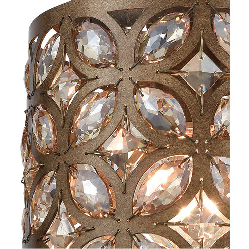 Strabane 1 Light 8 inch Deep Bronze with Clear Mini Pendant Ceiling Light
