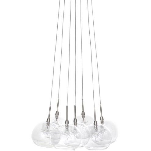 Bushkill 7 Light 12 inch Satin Nickel Multi-Light Pendant Ceiling Light