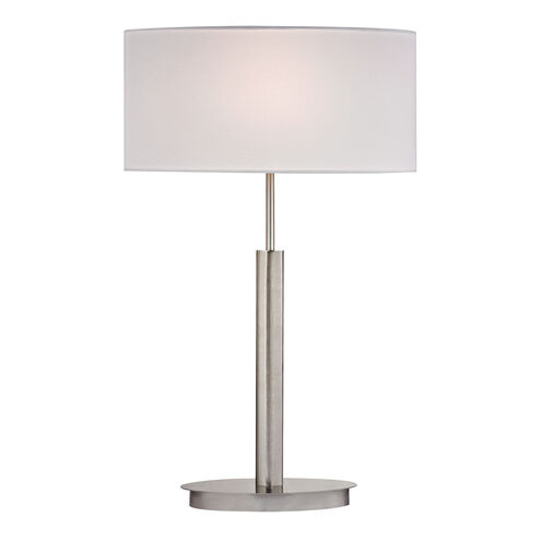 Emmaus 24 inch 100 watt Satin Nickel Table Lamp Portable Light
